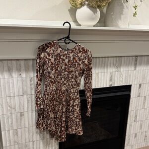 H&M Multicolor Floral Long Sleeve Dress